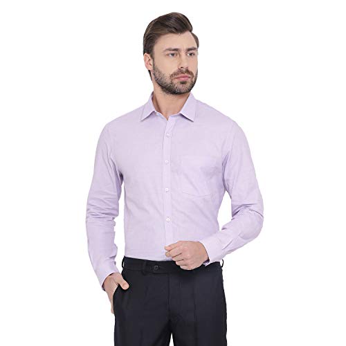 Image of Turtle Men 100% Cotton Slim Fit Yellow Solid Formal Shirt