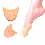 2 Pcs Soft Silicone Gel Pointe Ballet Dance Shoe Toe Pads Toe Protector with Breathable Hole One Size Instant Cooling and Soothing Relief Gel Blister Pads Foot Health