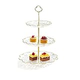 ケーキスタンド 果物収納 菓子皿 アクリル樹脂 3段 デザートスタンド クリスマス お菓子 果物 ケーキ アフタヌーンティー パーティー 誕生日 結婚式 北欧の風 (透明色)