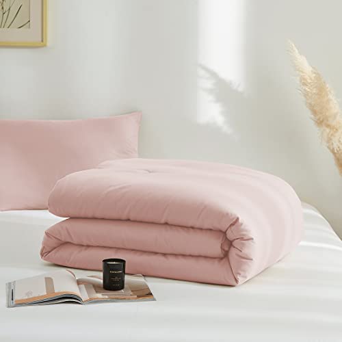 AShanlan Bettwäsche 135x200 Rosa Bettbezug mit 1 Kissenbezug 80x80 cm 2tlg – Ansicht 5