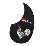 Drop Shape Inlaid Color Shell Self-Adhesive Acoustic Guitar Pickguards Protection Board for Guitar Lovers and Beginners (Color : 05)