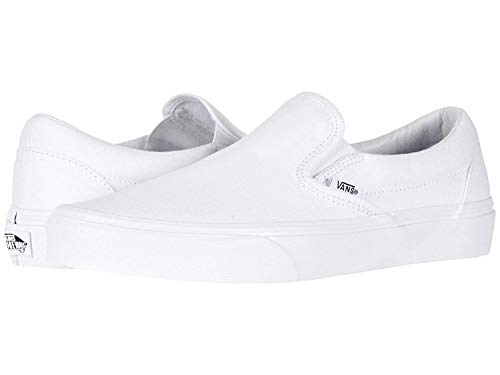 Vans Women's Asher Low Slip On Sneaker Wht/Wht 9.5 Medium US
