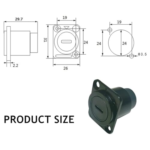 PENGLIN 10PCS USB 3.1 Type C Panel Mount Connector miniatura 6