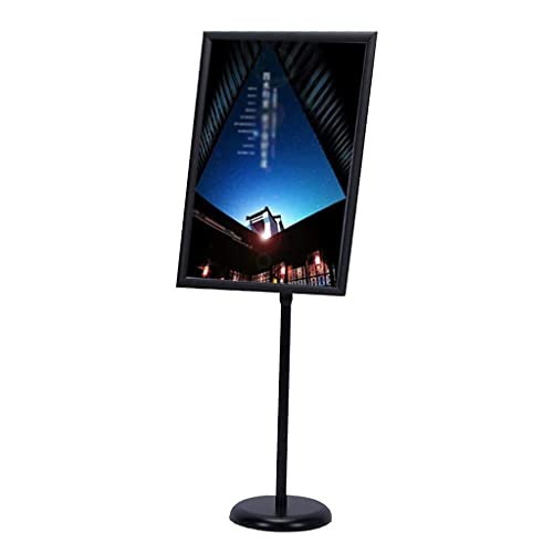 XZHWSZD Heavy Duty Metal Poster Stand Adjustable 28-48 Inch A2 Floor Holder Snap Frame Aluminum Display Sign Rack Stable Base for Business Events Retail Store Indoor Outdoor Use