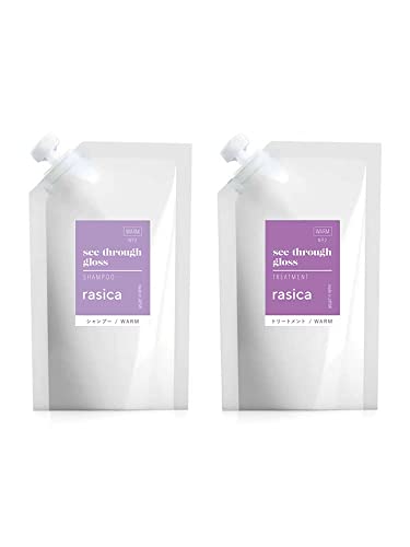 rasica ラシカ シースルーグロス セット サロン専売品 美容室専売品 むらさきシャンプー 人気 色落ち 防止 カラーケア カラーケアシャンプー ムラサキシャンプー ムラシャン 紫シャンプー パラベンフリー ノンシリコーン 鉱物油フリー