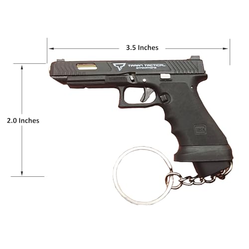Timqua Mini Gun Keychain Accessories, Tiny Keychain Guns Shape Pendant Gift, Pistol Shape Key Chain, Cool Keychains for Men - Thumbnail 5
