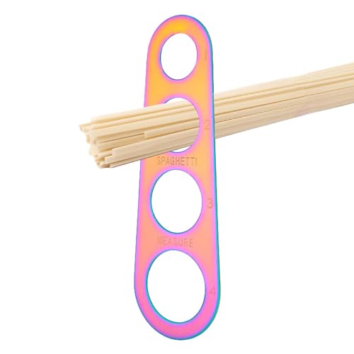 Strumento di misurazione per spaghetti, strumento di misurazione rapida per pasta, strumento di misurazione per spaghetti in acciaio inossidabile, 4 porzioni per misurare correttamente gli spaghetti
