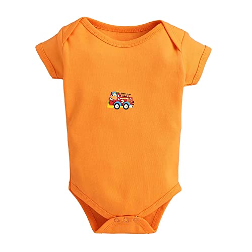 Image of POOJA BABY Cotton Baby Bodysuit Short Sleeve Half Romper Pack of 3 Soft & Comfortable for Kids Pack of 3
