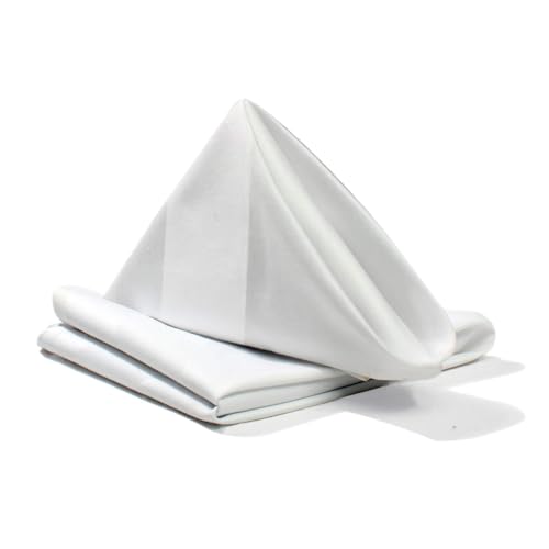 Westlane Linen White Cloth Napkins Cotton Washable And Reusable 56 x 56 cm White Table Dinner Napkins For Hotel, Lunch, Restaurant, Weddings, Event And Parties (Pack of 6)