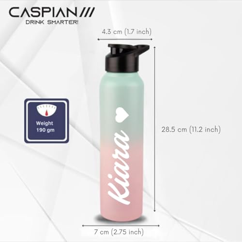 Image of CASPIAN / / / Hike Stainless Steel Customize Sipper Water Bottle (CUS-Cotton Candy 1 Litre, Set of 1)| Leak Proof Thunder for Fridge Home Office Travel School Kids Boys Girls Adults Sports Gym Yoga