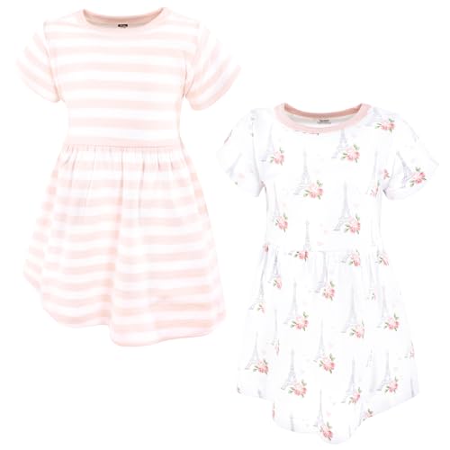 Hudson Baby Girls Cotton Dresses, Bonjour Paris, 3T