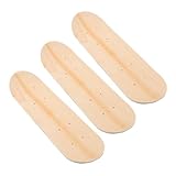 JOINPAYA Lot de 3 Planches de Skateboard DIY en Érable 7 Couches, 43 Cm, Double Face Vierge en Bois Brut, Skateboards à Peindre pour Garçon et Filles, Loisirs Créatifs la Maison Plein Air