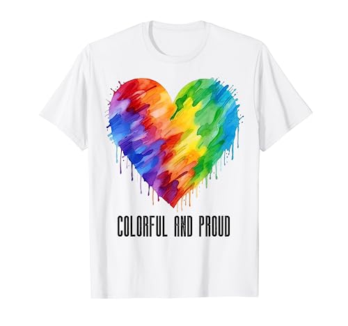 Rainbow Heart LGBTQ+ y Orgullo Gay Orgullo LGBTQ+ Camiseta