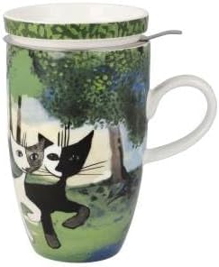 Goebel Tea Cup with Lid and Strainer Una Passeggiata nel verde Rosina Wachtmeister
