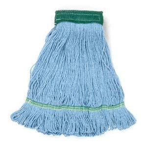 MarketPro Wide Band Looped End Wet Mop Blue, 19" Length x 6.5" Width x 3" Height, Cotton Synthetic Blend | 4/Case