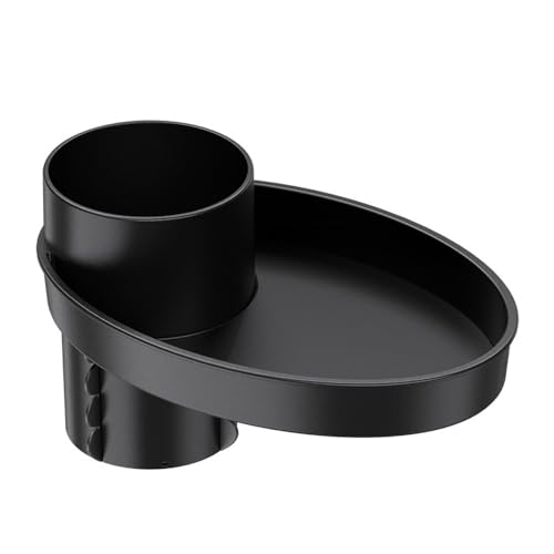 Image of Shkalacar Car Seat Snack Tray - Travel Tray Cup Holder for Kids Car Seat, with Plate Organizer Rotatable Carseat Cup Holder with Food Trays