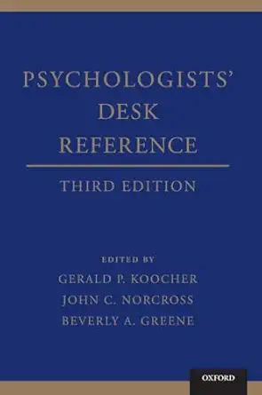 Psychologists' Desk Reference 3rd Edition book cover