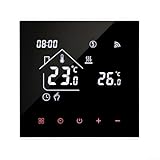 Intelligentes Wasser-Fußbodenheizungs-Thermostat, digitales Raumthermostat, schwarz, 86 x 86 mm,...