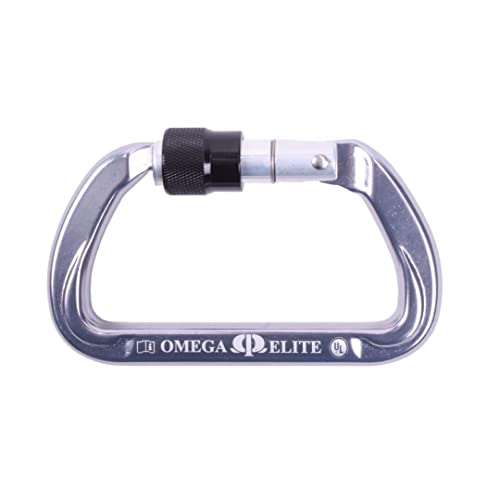 Omega Pacific Elite Keylock Screw-Lok Carabiner - Rated to 45kN, This ‘Biner Weighs only 4.6 Ounces - Certification: NFPA 2500 (1983), 2022 ED General Use