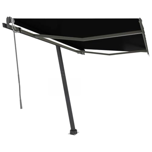 LAPOOH Toldo de pie automático, Toldo Balcon, Toldos Exterior Terraza, Toldos para Ventanas, Gris Antracita 350x250 cm