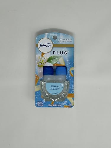 Febreze Plug-in Refill, Refresh & Energize 1ct., Scented Oil, Pet Friendly Scent, Febreze Air Freshener
