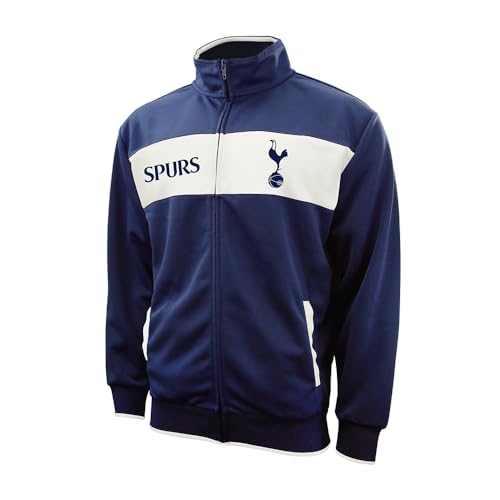 Icon Sports Tottenham Hotspur FC Soccer Track Jacket – Officially Licensed Unisex Zip-Up Outerwear Navy XL