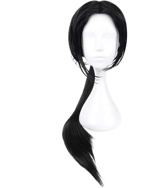 Perruque Itachi Uchiha cosplay Kraja longue noire pour costume Halloween fête