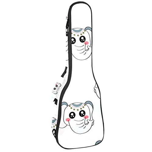 Sac à dos pour ukulélé de concert et soprano rembourré 10 mm motif éléphant