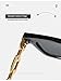 MTZJH Hip-hop Metal Chain Fashion Sunglasses Box Street Shooting Sun-Shading Decoration (Color : C, Size : Medium)