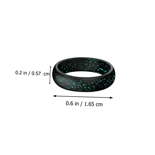 Anillos de silicona con brillo para dedo, 4 pcs, colores surtidos miniatura 4