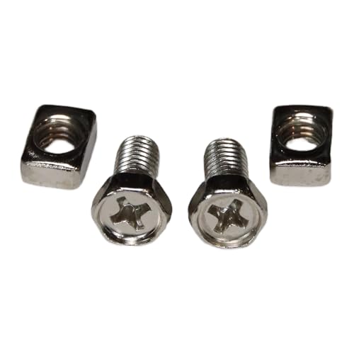 Ersatz Schrauben/Klemmen IONI M5 Batterieschrauben für Rollerbatterie/Motorradbatterie, 5mm (4 Stück / 2 Sets (4x Schrauben und 4x Muttern))
