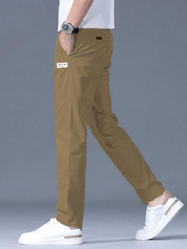 Image of TOPLOT Men's Regular Casual Trouser (Pant-5188-Gold-42) Silver