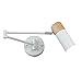 BarcelonaLED Aplique de Pared de Madera Nórdico con Brazo Articulado Aluminio Blanco Orientable Lámpara de Lectura Casquillo E27 para Salón Dormitorio Mesita de Noche Cabecero