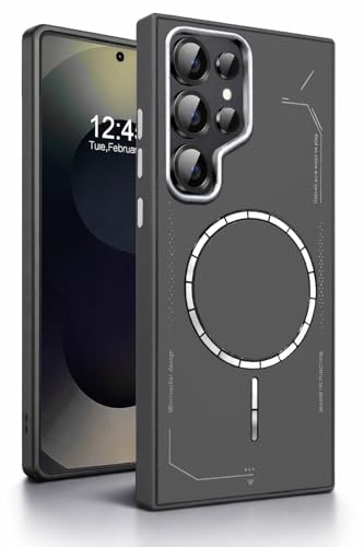 Image of DIZORO Premium Magnetic Case for Samsung S24 Ultra, [Military Grade Drop Protection][Fit for MagSafe], Slim Anti-Fingerprint & Soft Touch Full Body Protective Cover for Samsung S24 Ultra (Grey)