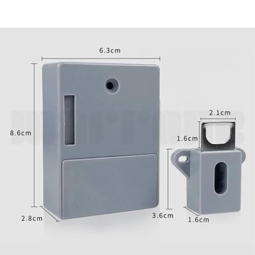 Image of Marron Smart Electronic Cabinet Lock,Invisible DIY Hidden RFID Wooden Cabinet Door Lock,IC Card /Tag Sensor Drawer Lock Induction Battery Power Wardrobe Lock