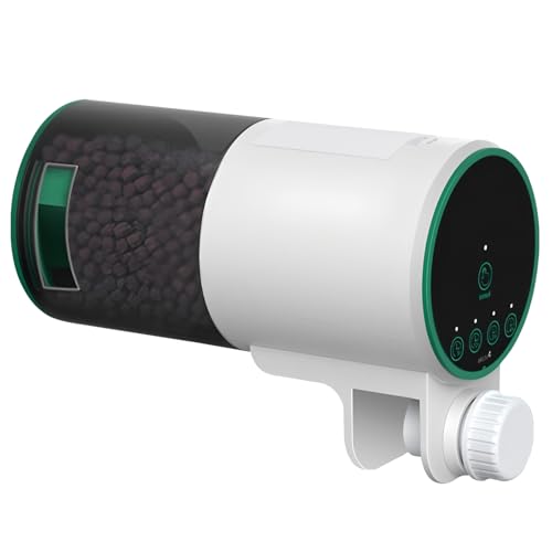 Futterautomat Aquarium, Aquarium Futterautomat mit Timer-Funktion und 250 ml Fassungsvermögen,Fischfutterautomat Geeignet für die Fütterung von Goldfischen und Schildkröten im Urlaub.