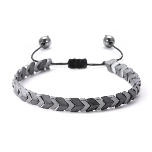 Stealth Stone Hematite Handmade Braided Bracelets Men's