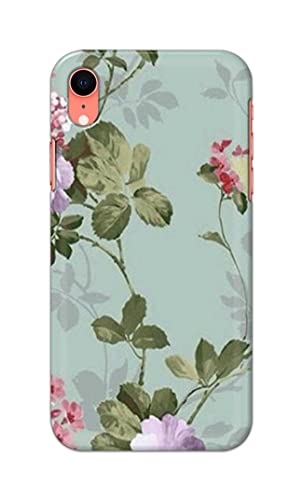 Image of Printed Hard Back Cover Case for Apple iPhone XR Back Cover (Floral Painting) -1302