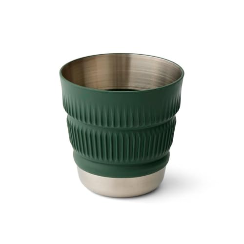 Sea to Summit Detour Stainless Steel Collapsible 16 Ounce Camp Mug, Laurel Wreath Green