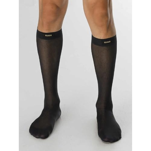 Unisex Ultra Thin Dress Socks Silk Sheer Business Socks Stocking for All Seasons Deodorant Stripe Series 124