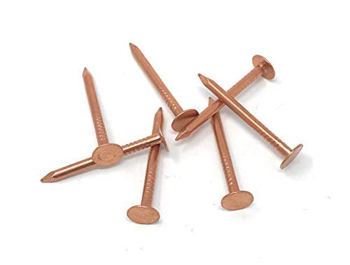 Dubbs Hardware - 1.5 Inch Copper Nails Roofing Finish - Solid Pure Copper Slate Spikes Flashing Furniture Boat - Package Includes 10 oz of The Highest Quality Nails