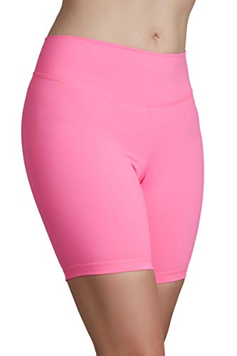 Liakada Womens Bike Short Length Short-32-L Hot Pink