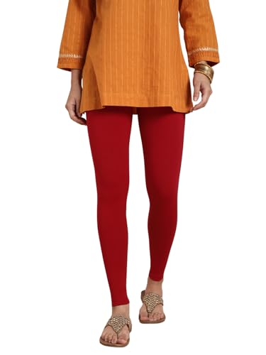 Image of TWIN BIRDS Super Stretchable Cotton Elasthane Fabric Ankle Length Leggings for Women