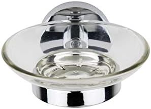 Croydex Pendle Flexi-Fix Soap Dish & Holder, Chrome, Metal, 54 x 108 x 128mm