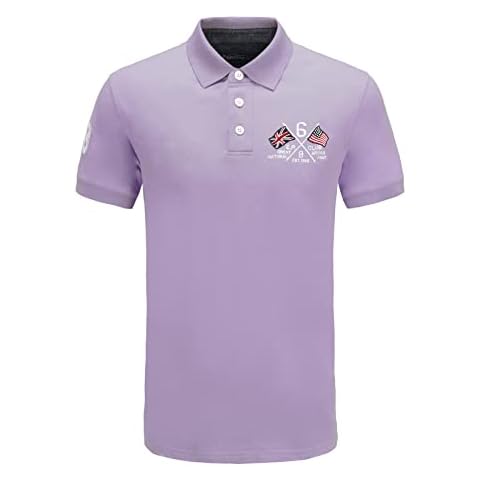 Extreme Pop Mens Pique Polo Shirt Short Sleeve Cotton T-Shirt UK Stock Big Sale in Last Week (Purple, S) Cover