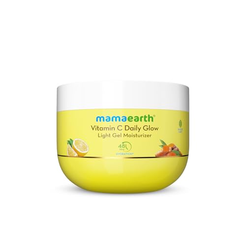 Image of Mamaearth Vitamin C Daily Glow Light Gel Moisturizer With Vit C & Turmeric For Skin Brightening 200G|Long-Lasting, Nonsticky Hydration|Oilfree, Lightweight &Quick-Absorbing|Free From Harmfulchemicals