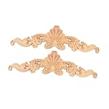 Con durata: realizzato in materiale di legno, l'applique intarsiata per mobili in legno intagliato assicura che i tuoi mobili rimangano eleganti e protetti dall'usura quotidiana, mantenendo un aspetto impeccabile, intarsi in legno, applique in legno intagliato non verniciato
