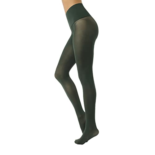 Image of CALZITALY Seamless Tights, 50 DEN High-Waist Pantyhose with no seams, Multi Color Opaque Tights - S, XXL, Italian Hosiery