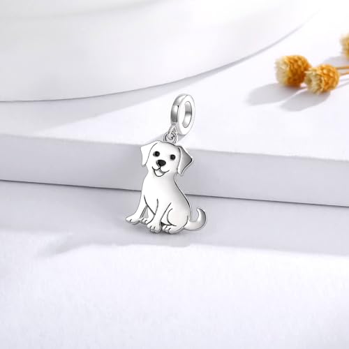 Sterling Silver Dog Charms for Bracelet or Necklace: Dachshund Chihuahua Golden Retriever Labrador French Bulldog Corgi German Shepherd Puppy Bead Charm Jewelry Gift for Women Dog Lovers3