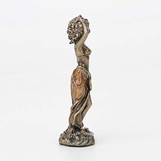 Veronese Design 3 1/2 Inch Oshun Santeria Orisha Goddess of Love, Beauty and Marriage Cast Resin Hand Painted Antique Bronze Finish Statue Home Decor
